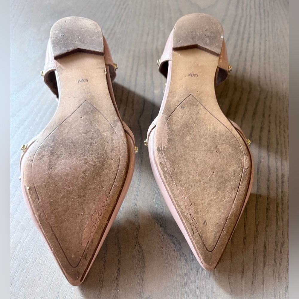 Halogen Olsen Pointed Toe T-Strap Flats – Beige – Size 6.5 - Picture 3 of 4